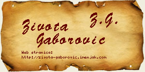 Života Gaborović vizit kartica